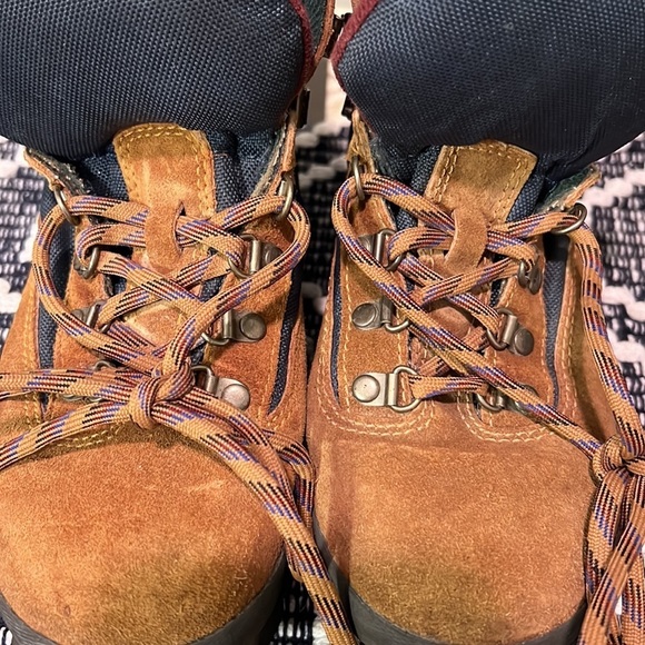 Timberland Mid Lace Up Brown Suede Navy Trim - Picture 6 of 12